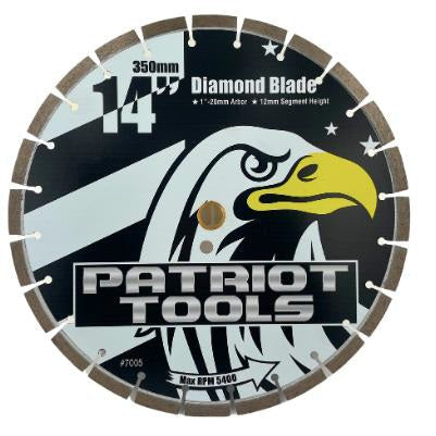 Diamond blade with Patriot Tools logo on a white background