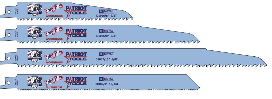 Patriot Demo Reciprocating Blades — Bulk 25-Pack