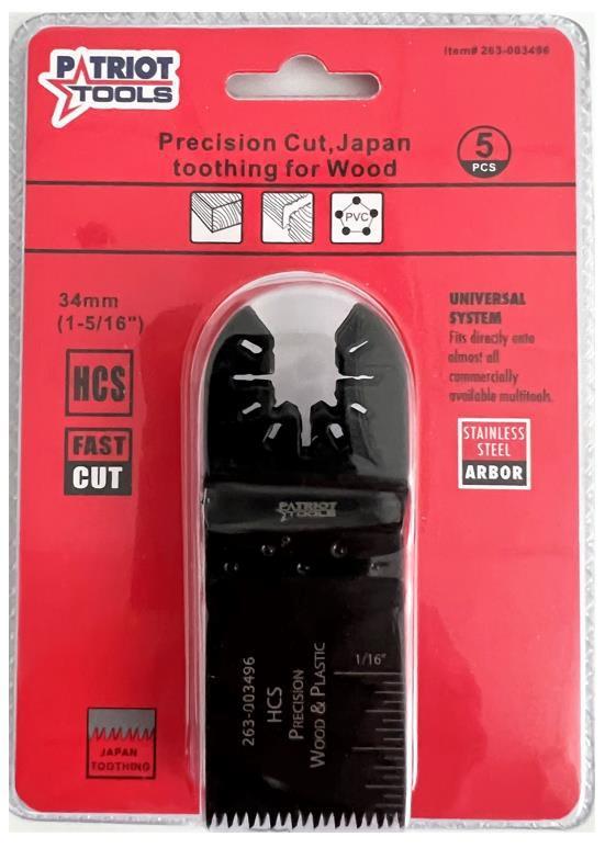 Patriot Oscillating Tool Blades — Universal Fit