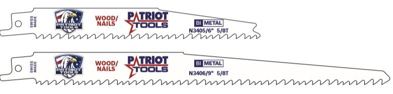 Patriot Bi-Metal Reciprocating Blades — Bulk 25-Pack