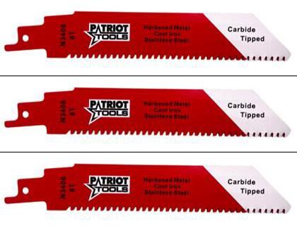 Patriot Bi-Metal Reciprocating Blades — Bulk 25-Pack
